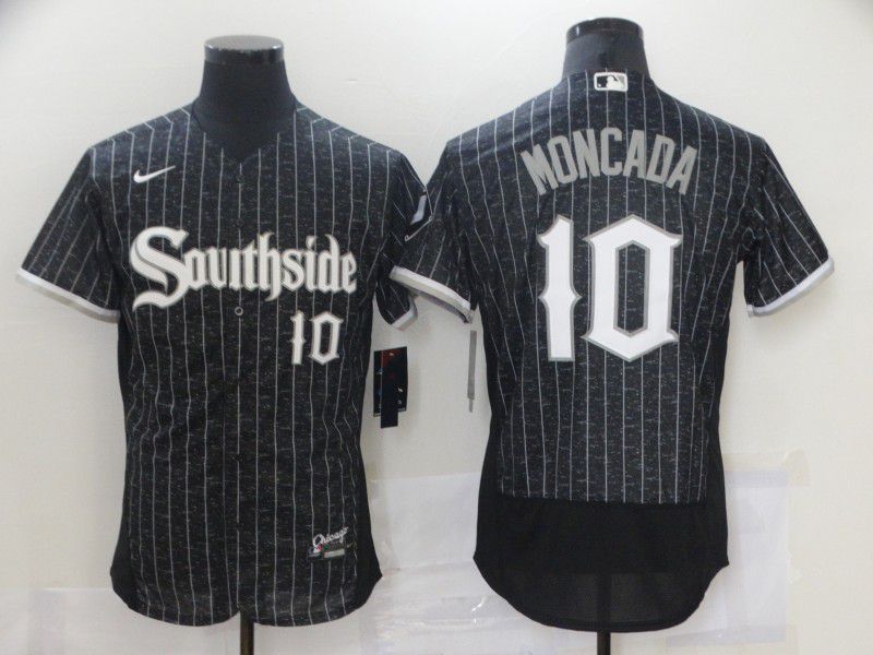 Men Chicago White Sox #10 Moncada City Edition Black Elite Nike 2021 MLB Jerseys->chicago white sox->MLB Jersey